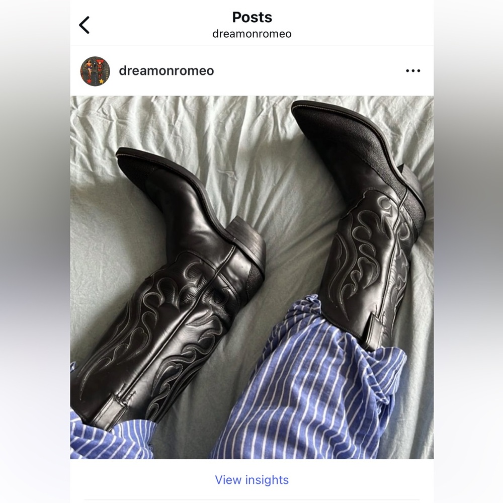 Vintage Cowboy Boots Handmade Custom Stingray